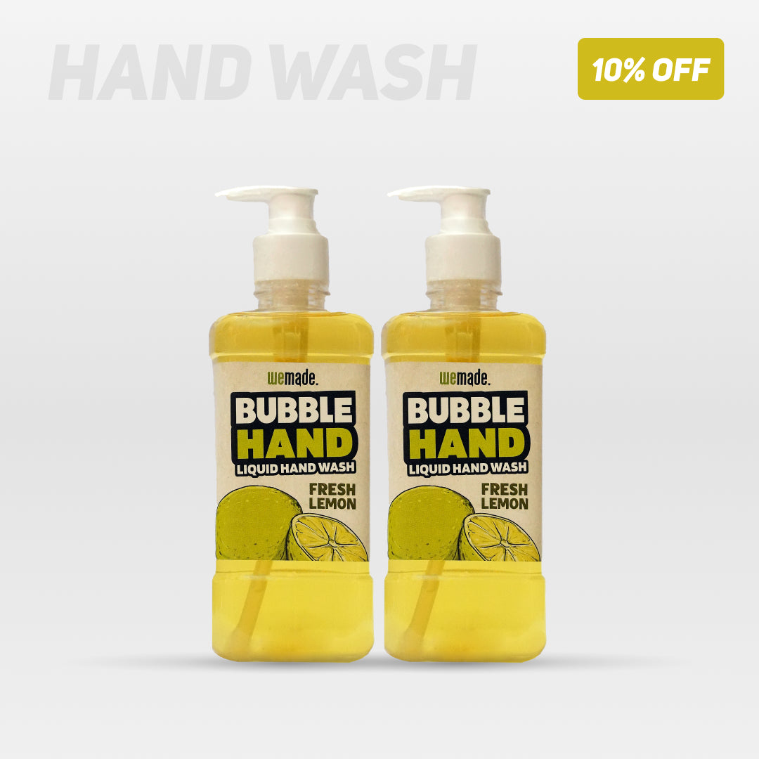 Bubble Hand - Hand Wash liquid - Skin safe - Fresh Lemon - Food friendly - 500g x 2