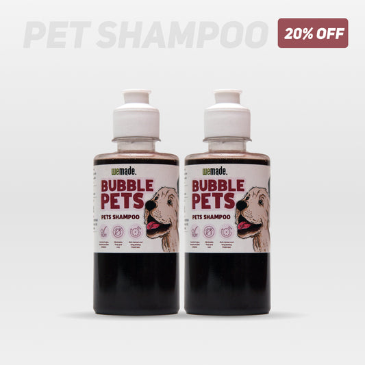 Bubble Pets - Pets Shampoo - with Neem oil and Lemon grass oil - 250g x 2