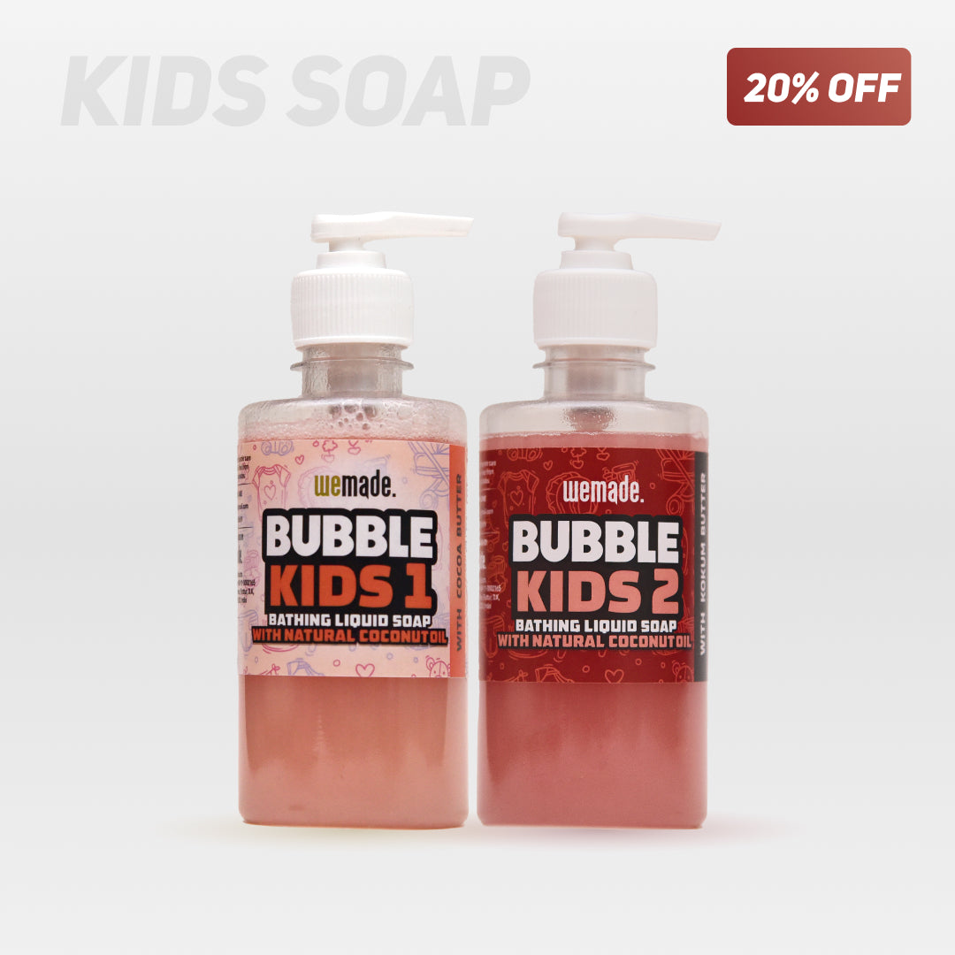 Bubble Kids 1 and 2 - Kids Bathing Soap - Cocoa and Kokum Butter - 250g x 2