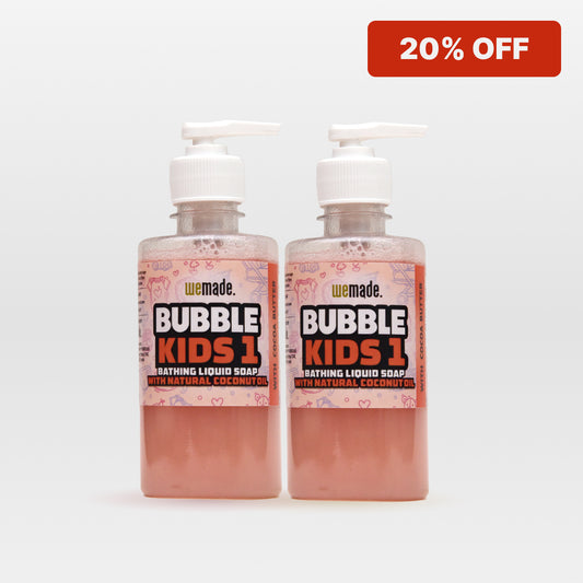 Bubble Kids 1 - with Cocoa Butter 250g (Pack of 2)